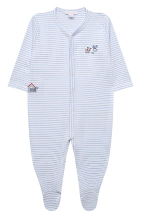 Детский хлопковый комбинезон KISSY KISSY голубого цвета по цене 5160 руб., арт. KBQ05588N | Фото 1 Детский хлопковый комбинезон KISSY KISSY голубого цвета, арт. KBQ05588N | Фото 1 (Материал внешний: Хлопок; Рукава: Длинные)