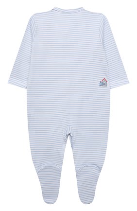 Детский хлопковый комбинезон KISSY KISSY голубого цвета по цене 5160 руб., арт. KBQ05588N | Фото 2 Детский хлопковый комбинезон KISSY KISSY голубого цвета, арт. KBQ05588N | Фото 2 (Материал внешний: Хлопок; Рукава: Длинные)
