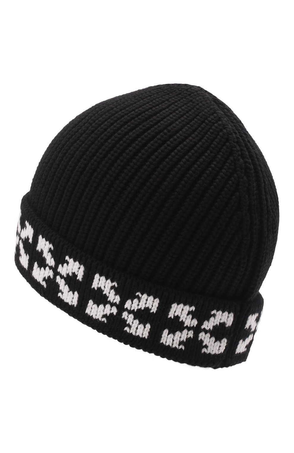 Детского хлопковая шапка OFF-WHITE черного цвета по цене 10950 руб., арт. 0BLC001F21KNI001 | Фото 2 Детского хлопковая шапка OFF-WHITE черного цвета, арт. 0BLC001F21KNI001 | Фото 2 (Материал: Текстиль, Хлопок)