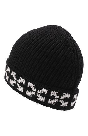 Детского хлопковая шапка OFF-WHITE черного цвета по цене 10950 руб., арт. 0BLC001F21KNI001 | Фото 2 Детского хлопковая шапка OFF-WHITE черного цвета, арт. 0BLC001F21KNI001 | Фото 2 (Материал: Текстиль, Хлопок)