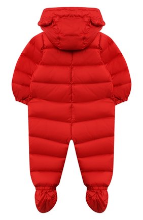 Детского пуховый комбинезон MOSCHINO красного цвета по цене 35150 руб., арт. MMS01Q/L3A22 | Фото 2 Детского пуховый комбинезон MOSCHINO красного цвета, арт. MMS01Q/L3A22 | Фото 2 (Материал внешний: Синтетический материал; Рукава: Длинные; Материал утеплителя: Пух и перо; Материал подклада: Хлопок)