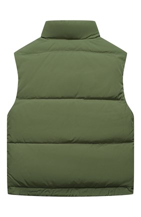 Детский пуховый жилет FENDI зеленого цвета по цене 57050 руб., арт. JUA110/AAC1/8A-12+ | Фото 2 Детский пуховый жилет FENDI зеленого цвета, арт. JUA110/AAC1/8A-12+ | Фото 2 (Рукава: Короткие; Материал внешний: Синтетический материал; Материал утеплителя: Пух и перо; Материал подклада: Синтетический материал; Мальчики Кросс-КТ: Верхняя одежда; Кросс-КТ: Сезон: зима)