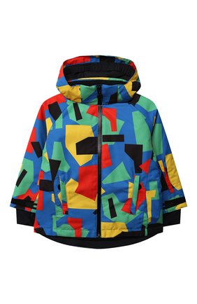 Детского утепленная куртка STELLA MCCARTNEY разноцветного цвета, арт. 603234/SRK07 | Фото 1 (Рукава: Длинные; Материал подклада: Синтетический материал; Материал внешний: Синтетический материал)