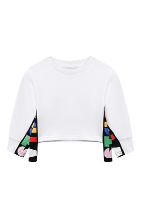 Детская комплект из свитшота и брюк STELLA MCCARTNEY белого цвета по цене 10700 руб., арт. 603570/SRJ21 | Фото 2 Детская комплект из свитшота и брюк STELLA MCCARTNEY белого цвета, арт. 603570/SRJ21 | Фото 2 (Рукава: Длинные; Материал внешний: Хлопок; Девочки Кросс-КТ: Костюмы-спорт; Ростовка одежда: 9 лет | 134 см, 10 - 11 лет | 140 - 146см, 13 - 15 лет | 158 см, 16 лет | 164 см, 18 мес | 86 см, 2 года | 92 см, 3 года | 98 см, 4 года | 104 см, 5 лет | 110 см, 7 лет | 122 см)