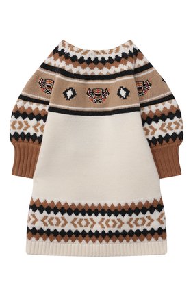 Женский шерстяное платье BURBERRY бежевого цвета по цене 40400 руб., арт. 8045134 | Фото 2 Женский шерстяное платье BURBERRY бежевого цвета, арт. 8045134 | Фото 2 (Материал внешний: Шерсть; Рукава: Длинные)