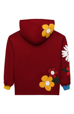 Детский хлопковое худи DOLCE & GABBANA бордового цвета по цене 33700 руб., арт. L5JW4T/G7BHJ/8-14 | Фото 2 Детский хлопковое худи DOLCE & GABBANA бордового цвета, арт. L5JW4T/G7BHJ/8-14 | Фото 2 (Рукава: Длинные; Материал внешний: Хлопок; Девочки Кросс-КТ: Толстовка-одежда; Одежда девочки: Одежда девочки)