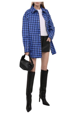Женская юбка-шорты из кожи ALEXANDER WANG черного цвета по цене 92950 руб., арт. 1WC4215173 | Фото 2 Женская юбка-шорты из кожи ALEXANDER WANG черного цвета, арт. 1WC4215173 | Фото 2 (Материал подклада: Вискоза; Длина Ж (юбки, платья, шорты): Мини; Женское Кросс-КТ: Юбка-одежда, юбка-шорты; Стили: Гранж; Материал внешний: Натуральная кожа)