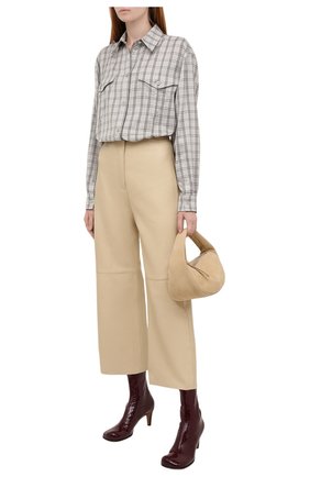 Женская рубашка из шерсти и шелка BURBERRY светло-серого цвета по цене 79700 руб., арт. 8044808 | Фото 2 Женская рубашка из шерсти и шелка BURBERRY светло-серого цвета, арт. 8044808 | Фото 2 (Рукава: Длинные; Материал внешний: Шелк, Шерсть; Длина (для топов): Удлиненные; Женское Кросс-КТ: Рубашка-одежда; Принт: С принтом, Клетка; Стили: Кэжуэл)