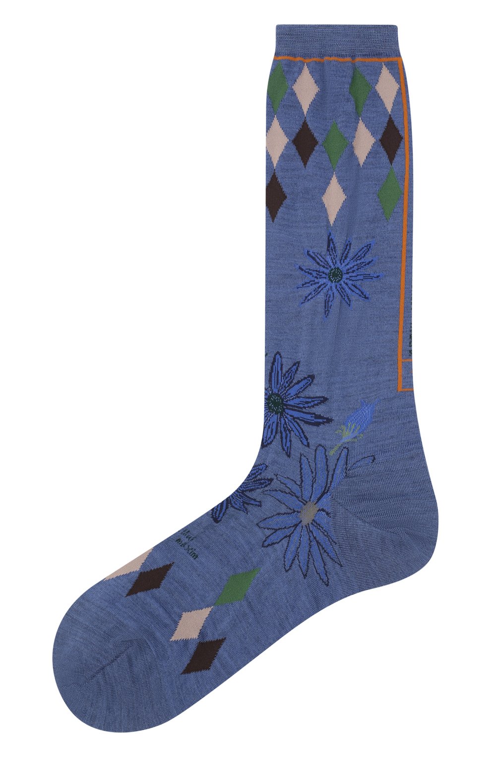Женские шерстяные носки ANTIPAST голубого цвета, арт. AM-675A | Фото 1 (Материал внешний: Шерсть, Синтетический материал)