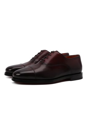 Мужские кожаные оксфорды SANTONI бордового цвета по цене 59950 руб., арт. MCCG17756SB3EVRTQ67 | Фото 1 Мужские кожаные оксфорды SANTONI бордового цвета, арт. MCCG17756SB3EVRTQ67 | Фото 1 (Материал внутренний: Натуральная кожа; Стили: Классический)