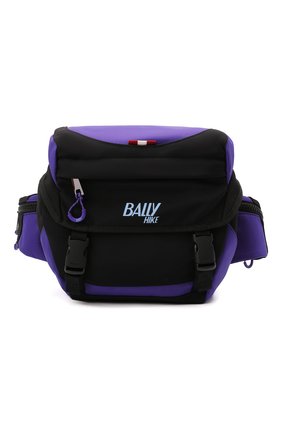 Мужская текстильная поясная сумка bally hike BALLY фиолетового цвета, арт. BHU004/17 | Фото 1 (Материал: Текстиль; Ремень/цепочка: На ремешке; Размер: medium; Случай: Повседневный; Стили: Спорт-шик)