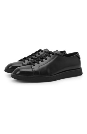 Мужские кожаные кеды SANTONI черного цвета по цене 46150 руб., арт. MSAM21617NEARPWCN01 | Фото 1 Мужские кожаные кеды SANTONI черного цвета, арт. MSAM21617NEARPWCN01 | Фото 1 (Материал внутренний: Натуральная кожа; Подошва: Плоская)