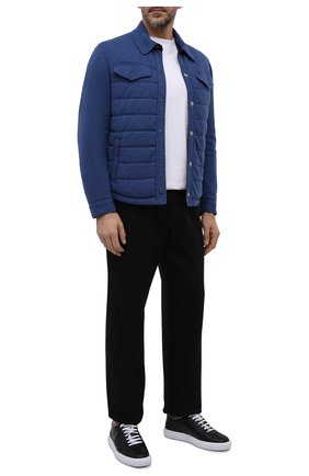 Мужская шерстяная куртка FIORONI синего цвета, арт. MTX23422G1 | Фото 2 (Рукава: Длинные; Материал внешний: Шерсть; Длина (верхняя одежда): Короткие; Материал подклада: Синтетический материал; Кросс-КТ: Куртка; Мужское Кросс-КТ: утепленные куртки, шерсть и кашемир; Стили: Кэжуэл)