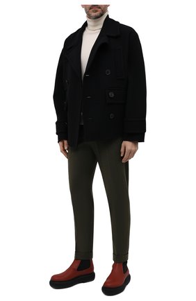 Мужские брюки из шерсти и кашемира KITON хаки цвета, арт. UFPLACK0121A | Фото 2 (Длина (брюки, джинсы): Стандартные; Материал внешний: Шерсть; Случай: Повседневный; Стили: Кэжуэл)
