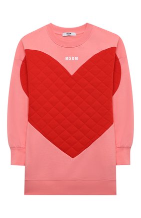Детское хлопковое платье MSGM KIDS розового цвета по цене 9950 руб., арт. MS028715 | Фото 1 Детское хлопковое платье MSGM KIDS розового цвета, арт. MS028715 | Фото 1 (Материал внешний: Хлопок; Рукава: Длинные)