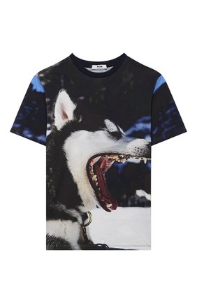 Детская хлопковая футболка MSGM KIDS разноцветного цвета по цене 7585 руб., арт. MS027928 | Фото 1 Детская хлопковая футболка MSGM KIDS разноцветного цвета, арт. MS027928 | Фото 1 (Рукава: Короткие; Материал внешний: Хлопок)