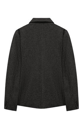 Детский пиджак из шерсти и хлопка MSGM KIDS темно-серого цвета по цене 17200 руб., арт. MS027907 | Фото 2 Детский пиджак из шерсти и хлопка MSGM KIDS темно-серого цвета, арт. MS027907 | Фото 2 (Материал подклада: Синтетический материал; Материал внешний: Хлопок, Шерсть; Рукава: Длинные; Кросс-КТ: пиджак)