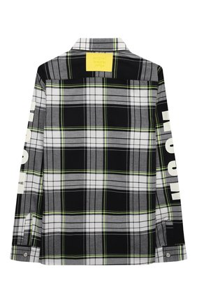 Детская хлопковая рубашка MSGM KIDS черно-белого цвета по цене 16200 руб., арт. MS027902 | Фото 2 Детская хлопковая рубашка MSGM KIDS черно-белого цвета, арт. MS027902 | Фото 2 (Материал внешний: Хлопок; Рукава: Длинные; Случай: Повседневный)