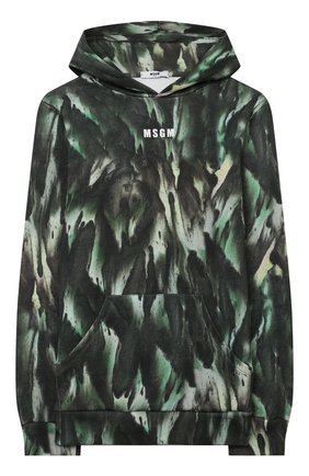 Детский хлопковое худи MSGM KIDS темно-зеленого цвета по цене 11950 руб., арт. MS027891 | Фото 1 Детский хлопковое худи MSGM KIDS темно-зеленого цвета, арт. MS027891 | Фото 1 (Рукава: Длинные; Материал внешний: Хлопок; Мальчики Кросс-КТ: Толстовка-одежда)
