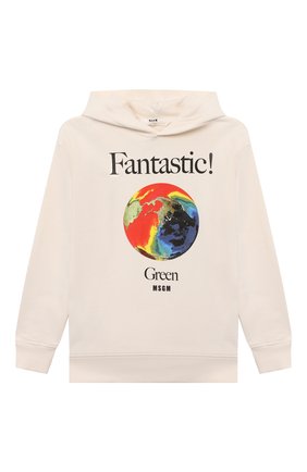 Детский хлопковое худи MSGM KIDS белого цвета по цене 9950 руб., арт. MS027849 | Фото 1 Детский хлопковое худи MSGM KIDS белого цвета, арт. MS027849 | Фото 1 (Материал внешний: Хлопок; Рукава: Длинные)