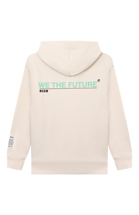 Детский хлопковое худи MSGM KIDS белого цвета по цене 9950 руб., арт. MS027849 | Фото 2 Детский хлопковое худи MSGM KIDS белого цвета, арт. MS027849 | Фото 2 (Материал внешний: Хлопок; Рукава: Длинные)