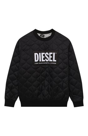 Детский стеганый свитшот DIESEL черного цвета по цене 13350 руб., арт. J00377-KXBAT | Фото 1 Детский стеганый свитшот DIESEL черного цвета, арт. J00377-KXBAT | Фото 1 (Рукава: Длинные; Материал подклада: Хлопок; Материал внешний: Синтетический материал; Мальчики Кросс-КТ: Толстовка-одежда, Свитшот-одежда; Ростовка одежда: 10 - 11 лет | 140 - 146см, 12 лет | 152 см, 13 - 15 лет | 158 см, 16 лет | 164 см, 8 лет | 128 см)