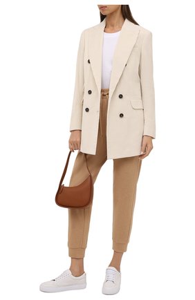 Женские кашемировые джоггеры KITON бежевого цвета по цене 222500 руб., арт. D52116K05T67 | Фото 2 Женские кашемировые джоггеры KITON бежевого цвета, арт. D52116K05T67 | Фото 2 (Материал внешний: Шерсть, Кашемир; Длина (брюки, джинсы): Стандартные; Стили: Кэжуэл; Женское Кросс-КТ: Брюки-одежда; Силуэт Ж (брюки и джинсы): Джоггеры; Кросс-КТ: Трикотаж)