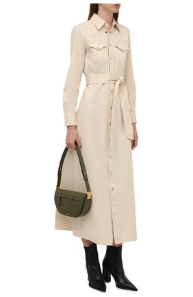 Женское джинсовое платье POLO RALPH LAUREN кремвого цвета по цене 23650 руб., арт. 211846904 | Фото 2 Женское джинсовое платье POLO RALPH LAUREN кремвого цвета, арт. 211846904 | Фото 2 (Рукава: Длинные; Материал внешний: Хлопок; Длина Ж (юбки, платья, шорты): Миди; Стили: Кэжуэл; Кросс-КТ: Деним; Случай: Повседневный; Женское Кросс-КТ: Платье-одежда)
