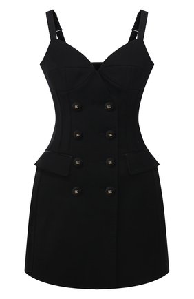 Женское шерстяное платье DOLCE & GABBANA черного цвета по цене 176500 руб., арт. F6Z4UT/FUCEG | Фото 1 Женское шерстяное платье DOLCE & GABBANA черного цвета, арт. F6Z4UT/FUCEG | Фото 1 (Материал подклада: Шелк; Длина Ж (юбки, платья, шорты): Мини; Материал внешний: Шерсть; Стили: Гламурный; Случай: Вечерний; Женское Кросс-КТ: Платье-одежда)