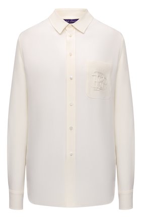 Женская шелковая рубашка RALPH LAUREN белого цвета по цене 98900 руб., арт. 290856605 | Фото 1 Женская шелковая рубашка RALPH LAUREN белого цвета, арт. 290856605 | Фото 1 (Рукава: Длинные; Длина (для топов): Стандартные; Материал внешний: Шелк; Стили: Кэжуэл; Принт: Без принта; Женское Кросс-КТ: Рубашка-одежда)