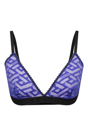 Женский бюстгальтер с мягкой чашкой VERSACE синего цвета по цене 16000 руб., арт. 1002121/1A01647 | Фото 1 Женский бюстгальтер с мягкой чашкой VERSACE синего цвета, арт. 1002121/1A01647 | Фото 1 (Материал внешний: Синтетический материал)