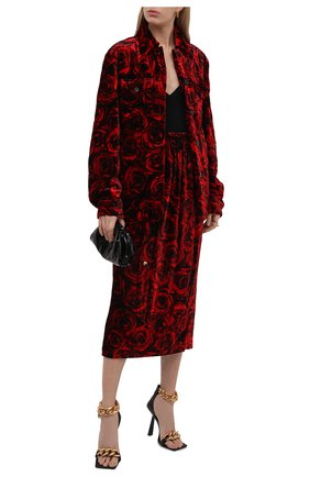 Женская юбка из вискозы и шелка DRIES VAN NOTEN красного цвета по цене 55850 руб., арт. 212-010867-3007 | Фото 2 Женская юбка из вискозы и шелка DRIES VAN NOTEN красного цвета, арт. 212-010867-3007 | Фото 2 (Материал внешний: Вискоза; Материал подклада: Вискоза; Длина Ж (юбки, платья, шорты): Миди; Стили: Гламурный; Женское Кросс-КТ: Юбка-одежда)