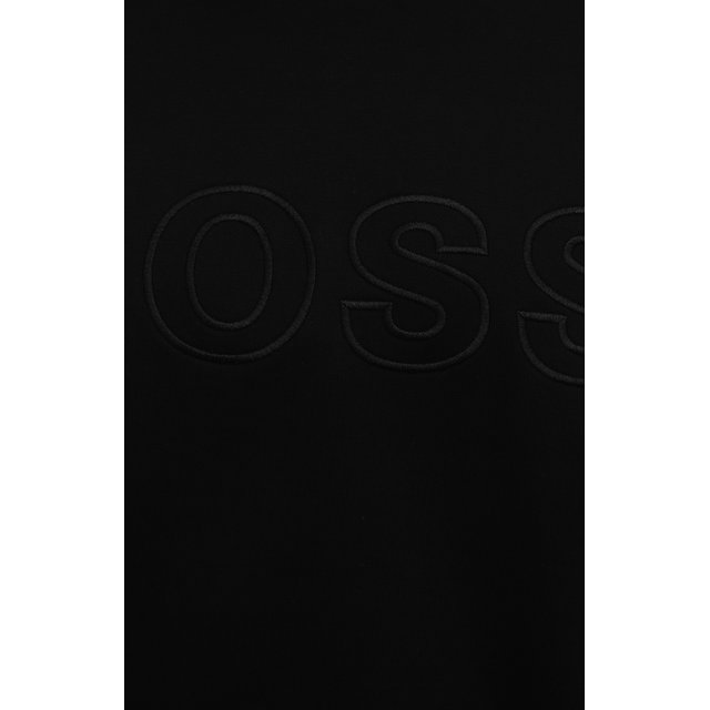 Хлопковый свитшот BOSS 50458160, цвет чёрный, размер 52 - фото 5