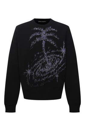 Мужской хлопковый свитшот PALM ANGELS черного цвета по цене 39950 руб., арт. PMBA026F21FLE0011083 | Фото 1 Мужской хлопковый свитшот PALM ANGELS черного цвета, арт. PMBA026F21FLE0011083 | Фото 1 (Рукава: Длинные; Материал внешний: Хлопок; Длина (для топов): Стандартные; Мужское Кросс-КТ: свитшот-одежда; Принт: С принтом; Стили: Спорт-шик)