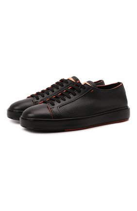 Мужские кожаные кеды SANTONI черного цвета по цене 43900 руб., арт. MBCD21574LNANMXDN01 | Фото 1 Мужские кожаные кеды SANTONI черного цвета, арт. MBCD21574LNANMXDN01 | Фото 1 (Подошва: Массивная; Материал внутренний: Натуральная кожа)