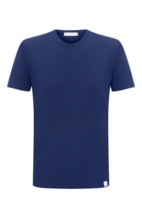Мужская хлопковая футболка DANIELE FIESOLI синего цвета, арт. DF 0627 | Фото 1 (Материал внешний: Хлопок; Рукава: Короткие; Длина (для топов): Стандартные; Принт: Без принта; Стили: Кэжуэл)