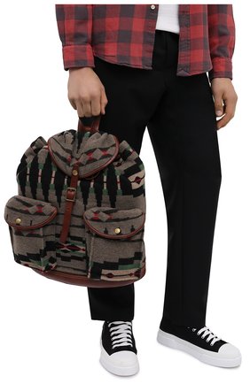 Мужской текстильный рюкзак RRL разноцветного цвета, арт. 417845181 | Фото 2 (Материал: Текстиль; Размер: large; Стили: Кэжуэл)