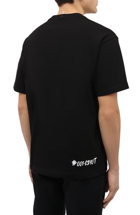 Мужская хлопковая футболка MONCLER GRENOBLE черного цвета, арт. G2-097-8C000-01-8390T | Фото 4 (Рукава: Короткие; Длина (для топов): Стандартные; Принт: С принтом; Материал внешний: Хлопок; Стили: Спорт-шик)