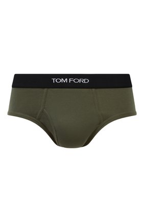 Мужские хлопковые брифы TOM FORD зеленого цвета по цене 4960 руб., арт. T4LC11040 | Фото 1 Мужские хлопковые брифы TOM FORD зеленого цвета, арт. T4LC11040 | Фото 1 (Материал внешний: Хлопок; Кросс-КТ: бельё; Мужское Кросс-КТ: Трусы)