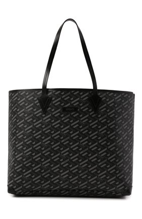 Мужская сумка-шопер la greca signature VERSACE серого цвета по цене 77400 руб., арт. 1001767/1A01444 | Фото 1 Мужская сумка-шопер la greca signature VERSACE серого цвета, арт. 1001767/1A01444 | Фото 1 (Материал: Экокожа; Размер: large)