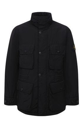 Мужская утепленная куртка STONE ISLAND черного цвета, арт. 751543032 | Фото 1 (Материал внешний: Синтетический материал; Материал подклада: Синтетический материал; Рукава: Длинные; Кросс-КТ: Куртка; Мужское Кросс-КТ: утепленные куртки; Стили: Кэжуэл; Длина (верхняя одежда): До середины бедра)