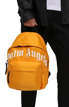Мужской текстильный рюкзак PALM ANGELS желтого цвета, арт. PMNB012F21LEA0011801 | Фото 2 (Материал: Текстиль; Размер: large; Стили: Кэжуэл)
