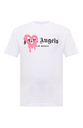 Мужская хлопковая футболка PALM ANGELS белого цвета по цене 19950 руб., арт. PMAA001F21JER0060132 | Фото 1 Мужская хлопковая футболка PALM ANGELS белого цвета, арт. PMAA001F21JER0060132 | Фото 1 (Рукава: Короткие; Материал внешний: Хлопок; Длина (для топов): Стандартные; Принт: С принтом; Стили: Спорт-шик; Shop in Shop M: Футболки)