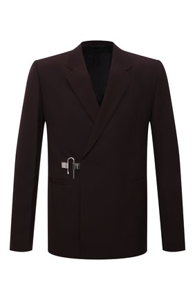 Мужской шерстяной пиджак GIVENCHY коричневого цвета по цене 209500 руб., арт. BM30B213MP | Фото 1 Мужской шерстяной пиджак GIVENCHY коричневого цвета, арт. BM30B213MP | Фото 1 (Материал подклада: Купро; Рукава: Длинные; Длина (для топов): Стандартные; Материал внешний: Шерсть; Случай: Вечерний; Стили: Минимализм; Пиджаки М: Приталенный, Прямой; 1-2-бортные: Без пуговиц)