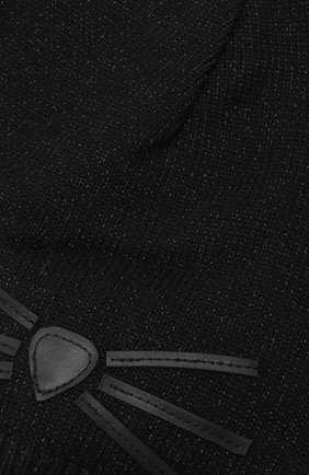 Детского хлопковая шапка KARL LAGERFELD KIDS черного цвета, арт. Z11034 | Фото 3 (Материал: Текстиль, Синтетический материал, Хлопок)