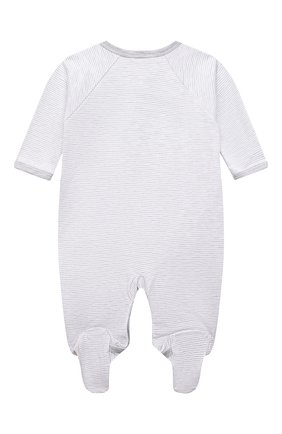 Детский хлопковый комбинезон KISSY KISSY серого цвета по цене 4790 руб., арт. KBQ06493N | Фото 2 Детский хлопковый комбинезон KISSY KISSY серого цвета, арт. KBQ06493N | Фото 2 (Материал внешний: Хлопок; Рукава: Длинные)