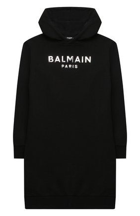 Детское хлопковое платье BALMAIN черного цвета по цене 24400 руб., арт. 6P1210 | Фото 1 Детское хлопковое платье BALMAIN черного цвета, арт. 6P1210 | Фото 1 (Материал внешний: Хлопок; Рукава: Длинные; Случай: Повседневный; Девочки Кросс-КТ: Платье-одежда; Ростовка одежда: 10 - 11 лет | 140 - 146см, 12 лет | 152 см, 13 - 15 лет | 158 см, 16 лет | 164 см, 8 лет | 128 см)