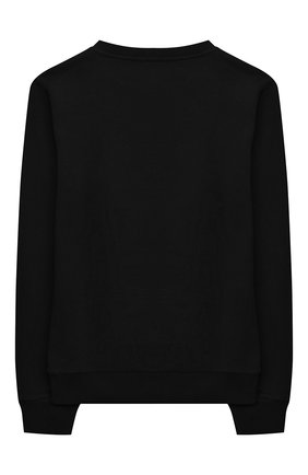 Детский хлопковый свитшот BALMAIN черного цвета по цене 19950 руб., арт. 6P4110 | Фото 2 Детский хлопковый свитшот BALMAIN черного цвета, арт. 6P4110 | Фото 2 (Рукава: Длинные; Материал внешний: Хлопок; Девочки Кросс-КТ: Толстовка-одежда; Одежда девочки: Одежда девочки)