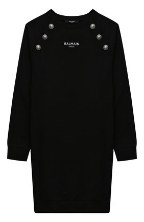 Детское хлопковое платье BALMAIN серебряного цвета по цене 43050 руб., арт. 6P1220 | Фото 1 Детское хлопковое платье BALMAIN серебряного цвета, арт. 6P1220 | Фото 1 (Рукава: Длинные; Материал внешний: Хлопок; Случай: Повседневный; Девочки Кросс-КТ: Платье-одежда)