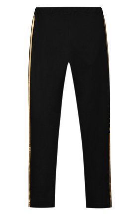 Детские хлопковые леггинсы BALMAIN черного цвета по цене 12900 руб., арт. 6P6200 | Фото 2 Детские хлопковые леггинсы BALMAIN черного цвета, арт. 6P6200 | Фото 2 (Материал внешний: Хлопок; Девочки Кросс-КТ: Брюки-спорт)